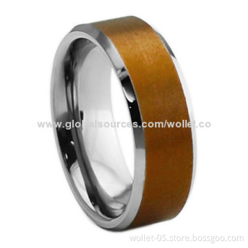 Fashion Men's Band Ring, Made Of Tungsten, Can be Customized Icons and Logos
